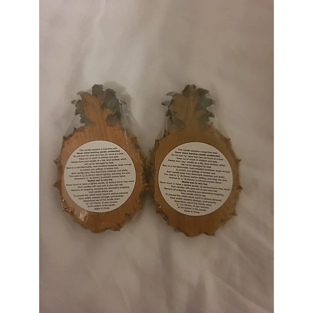 2 Resin Pineapple Tealight‎ Candle Holders